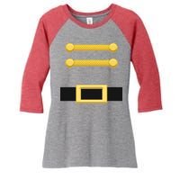 Nutcracker Uniform Christmas Costume Women's Tri-Blend 3/4-Sleeve Raglan Shirt