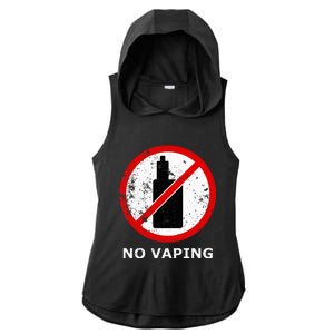 No Vaping Anti Vape Ladies PosiCharge Tri-Blend Wicking Draft Hoodie Tank