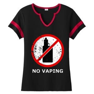 No Vaping Anti Vape Ladies Halftime Notch Neck Tee