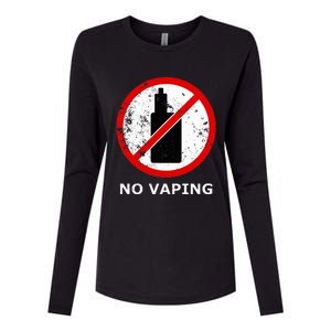 No Vaping Anti Vape Womens Cotton Relaxed Long Sleeve T-Shirt