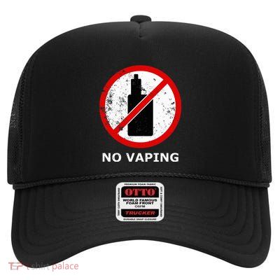 No Vaping Anti Vape High Crown Mesh Back Trucker Hat