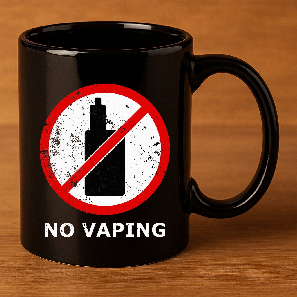 No Vaping Anti Vape 11oz C Handle Ceramic Mug