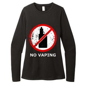 No Vaping Anti Vape Womens CVC Long Sleeve Shirt