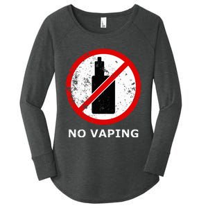 No Vaping Anti Vape Women's Perfect Tri Tunic Long Sleeve Shirt