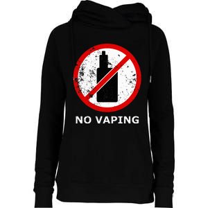 No Vaping Anti Vape Womens Funnel Neck Pullover Hood