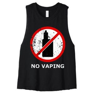 No Vaping Anti Vape Women's Racerback Cropped Tank