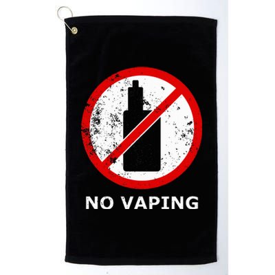 No Vaping Anti Vape Platinum Collection Golf Towel