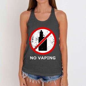 No Vaping Anti Vape Women's Knotted Racerback Tank