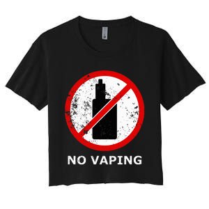 No Vaping Anti Vape Women's Crop Top Tee