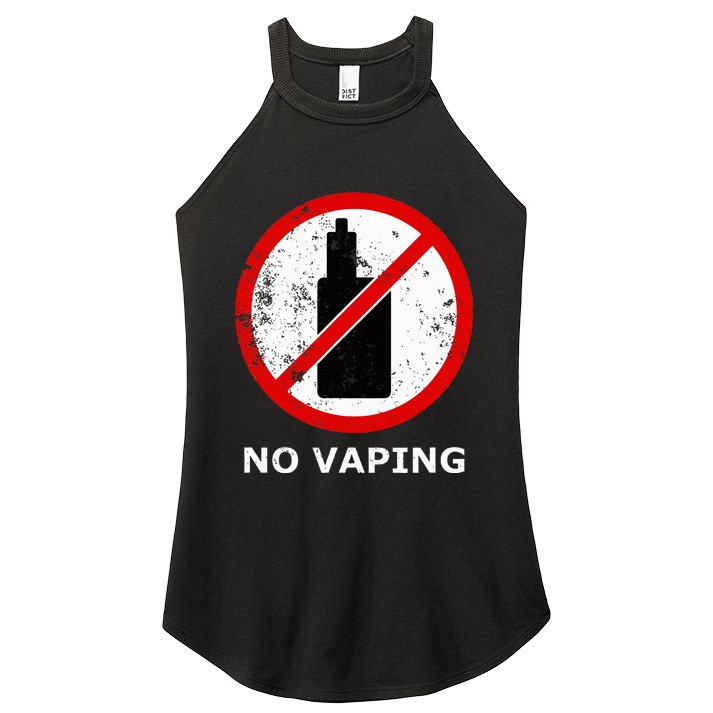 No Vaping Anti Vape Women's Perfect Tri Rocker Tank
