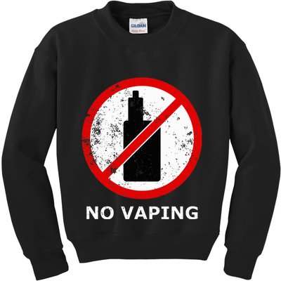 No Vaping Anti Vape Kids Sweatshirt