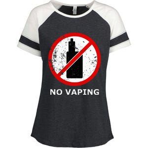 No Vaping Anti Vape Enza Ladies Jersey Colorblock Tee