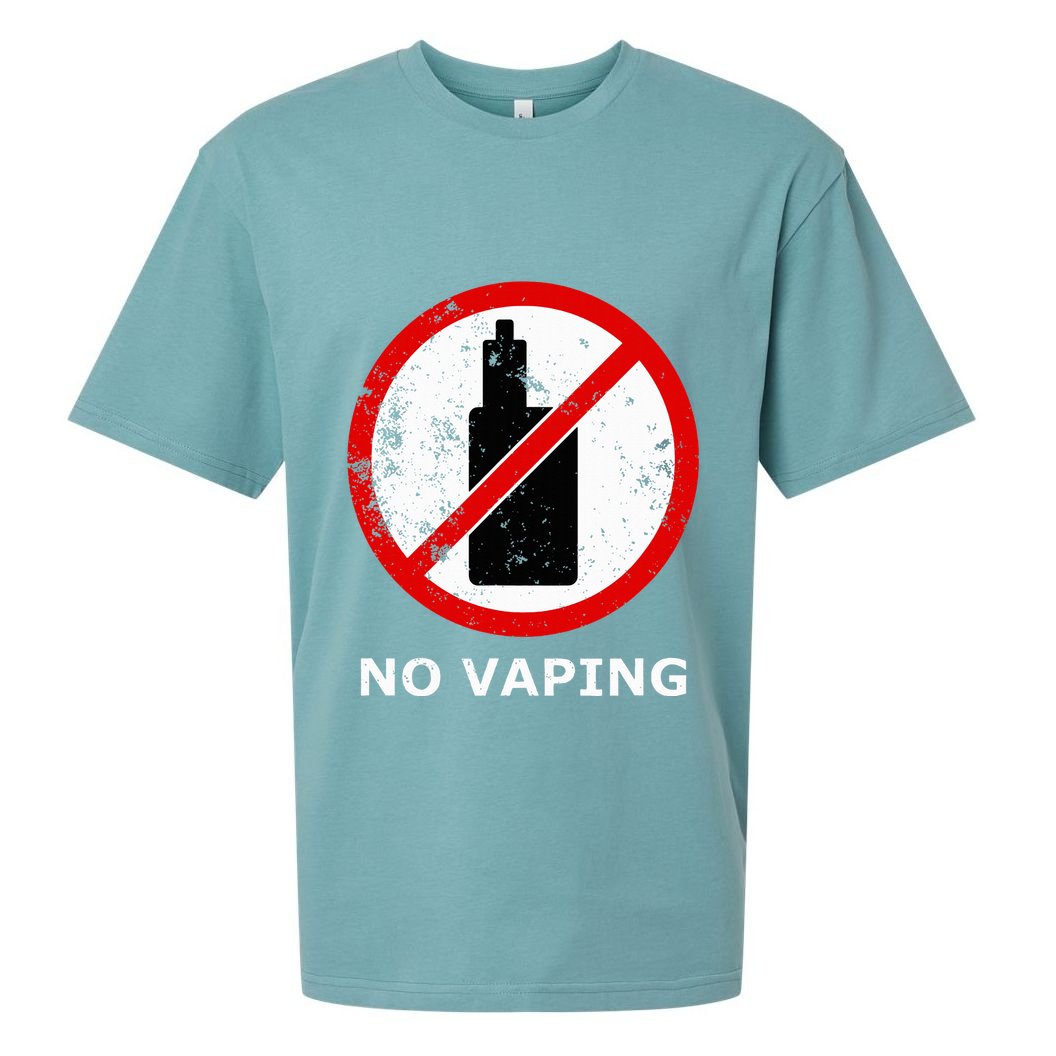 No Vaping Anti Vape Sueded Cloud Jersey T-Shirt