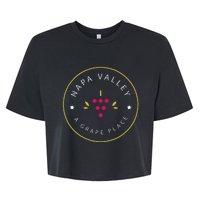 Napa Valley A Grape Place Wine Country Souvenir Bella+Canvas Jersey Crop Tee