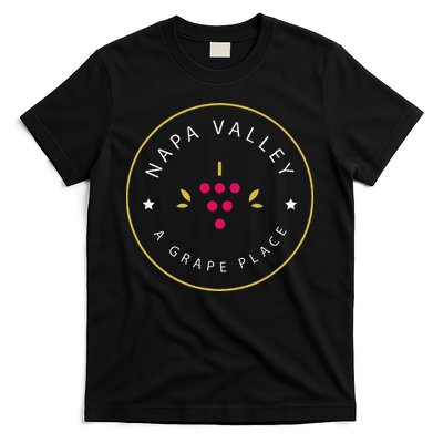 Napa Valley A Grape Place Wine Country Souvenir T-Shirt