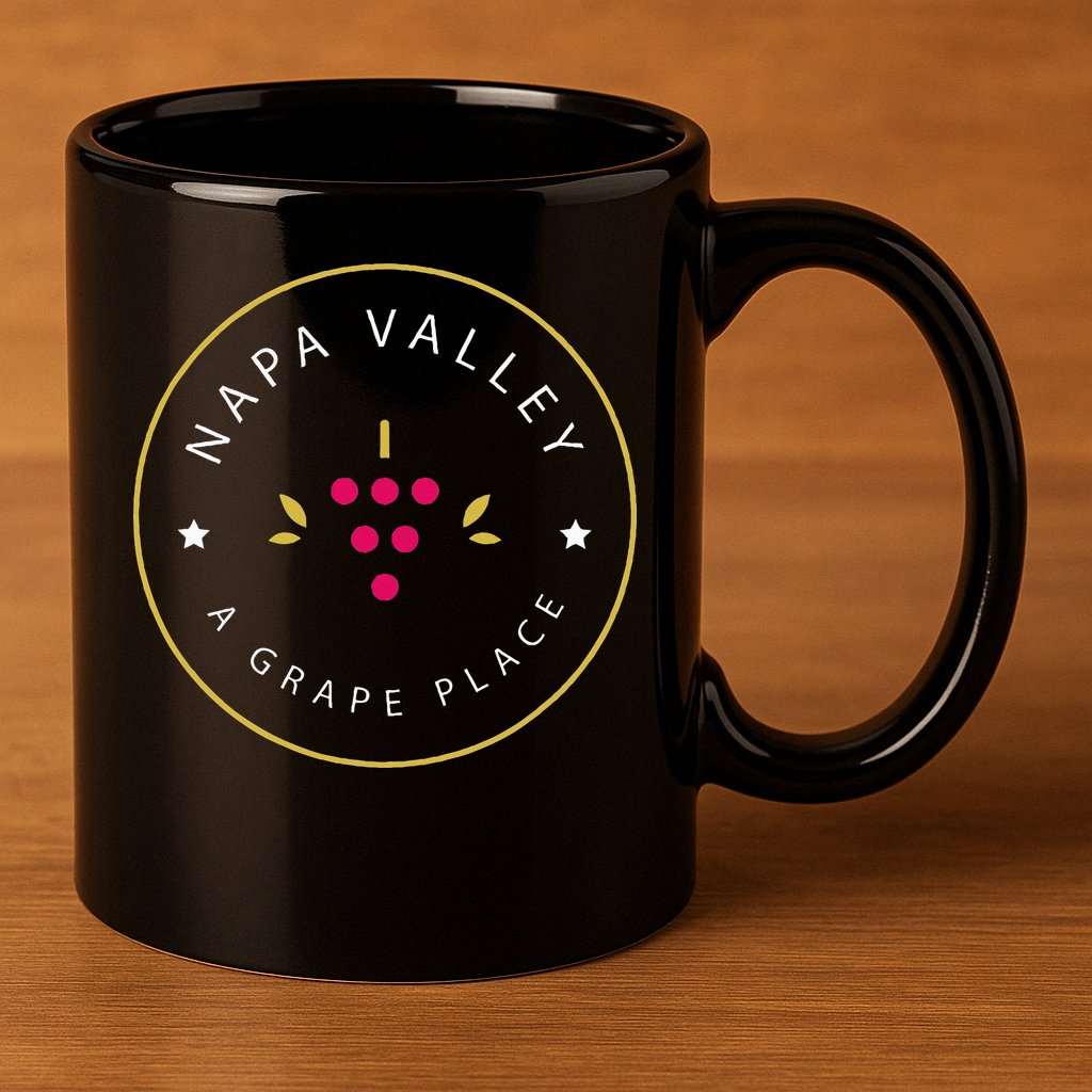 Napa Valley A Grape Place Wine Country Souvenir 11oz C Handle Ceramic Mug