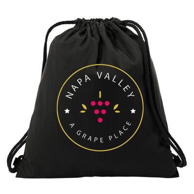 Napa Valley A Grape Place Wine Country Souvenir Drawstring Bag