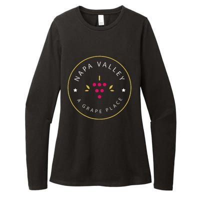 Napa Valley A Grape Place Wine Country Souvenir Womens CVC Long Sleeve Shirt