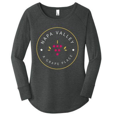 Napa Valley A Grape Place Wine Country Souvenir Women's Perfect Tri Tunic Long Sleeve Shirt