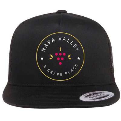 Napa Valley A Grape Place Wine Country Souvenir Flatbill Hat