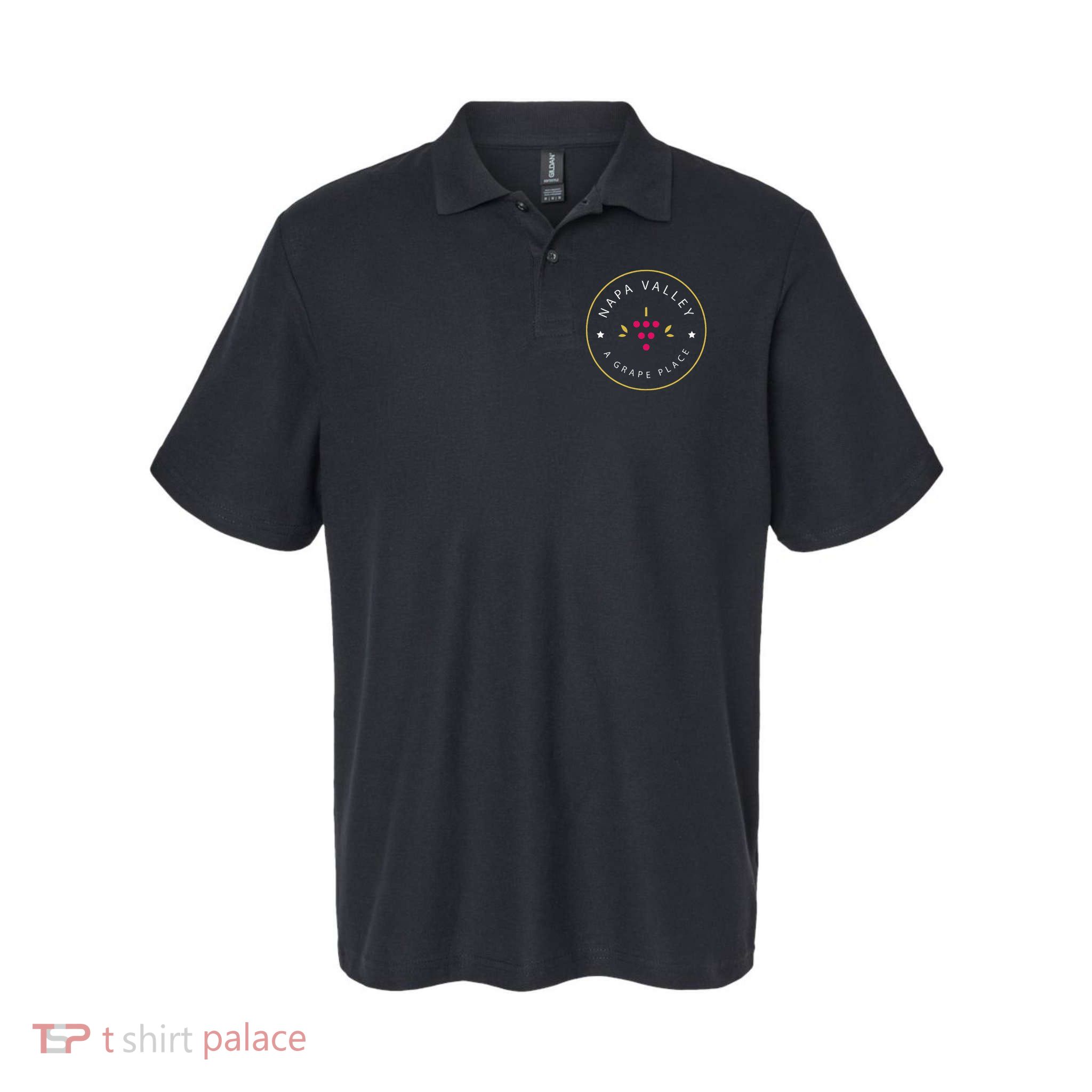 Napa Valley A Grape Place Wine Country Souvenir Polo