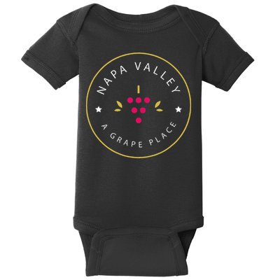 Napa Valley A Grape Place Wine Country Souvenir Baby Bodysuit