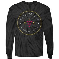 Napa Valley A Grape Place Wine Country Souvenir Tie-Dye Long Sleeve Shirt