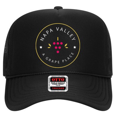 Napa Valley A Grape Place Wine Country Souvenir Trucker Hat