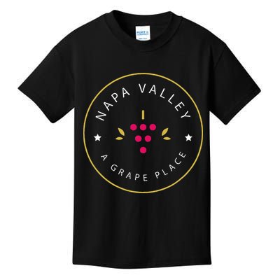 Napa Valley A Grape Place Wine Country Souvenir Kids T-Shirt