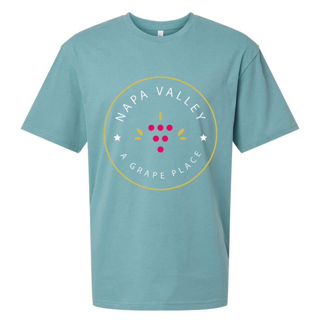 Napa Valley A Grape Place Wine Country Souvenir Sueded Cloud Jersey T-Shirt