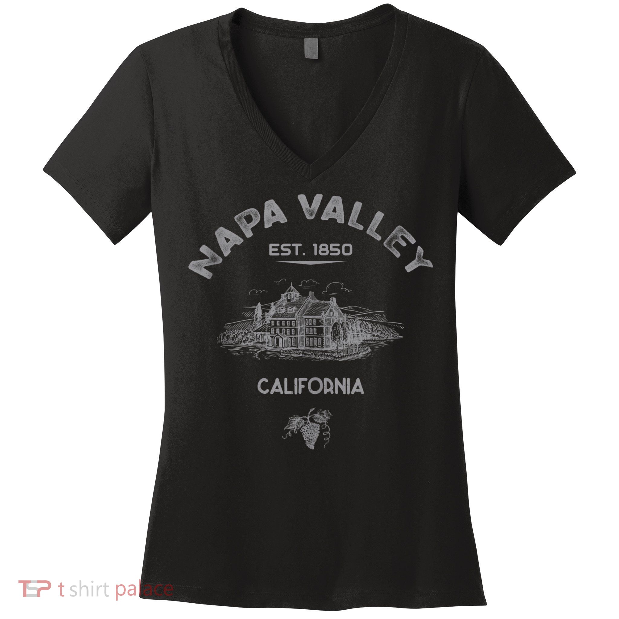 Napa Valley California Winery Souvenir Women's V-Neck T-Shirt