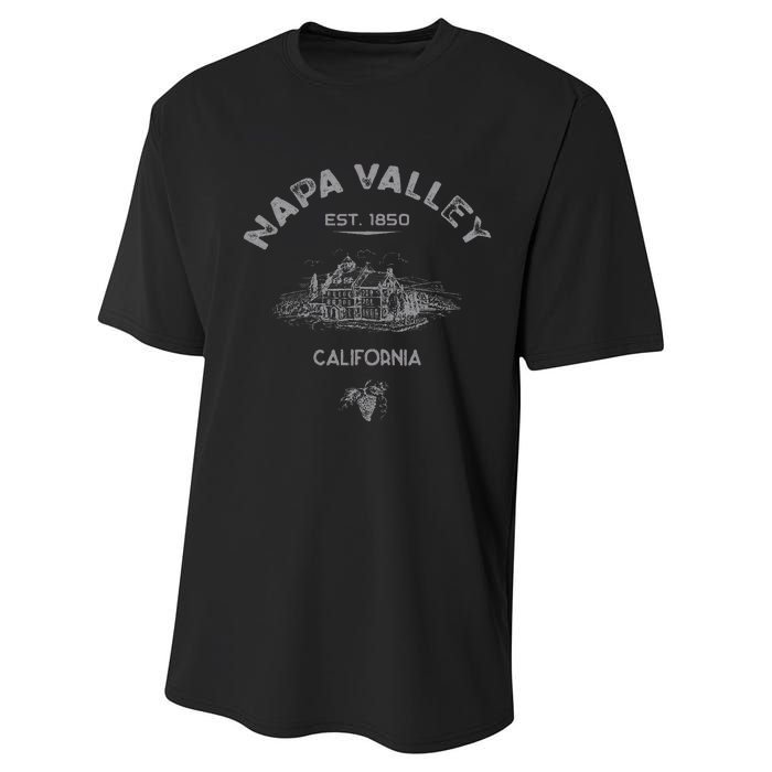 Napa Valley California Winery Souvenir Performance Sprint T-Shirt