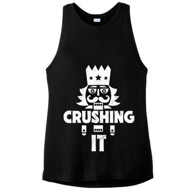 Nutcracker Vintage Christmas Nutcracker Crushing It Ladies PosiCharge Tri-Blend Wicking Tank