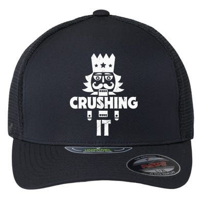 Nutcracker Vintage Christmas Nutcracker Crushing It Flexfit Unipanel Trucker Cap