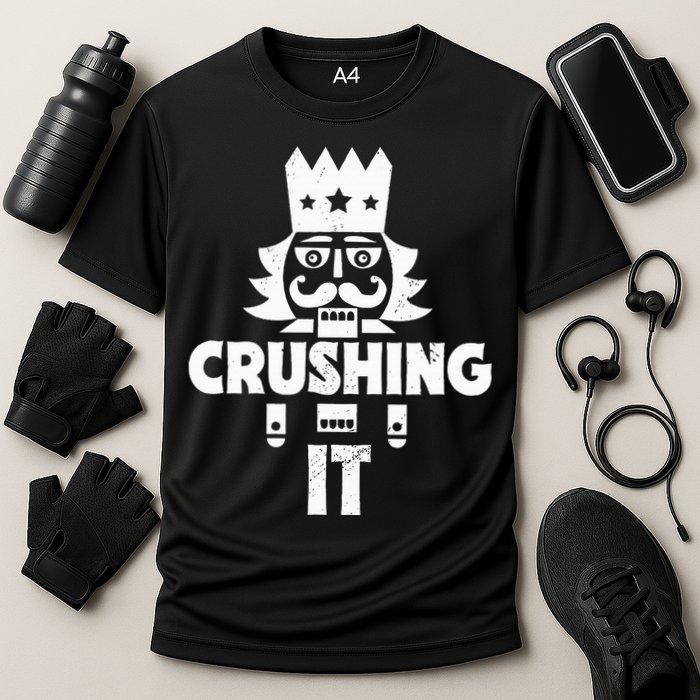 Nutcracker Vintage Christmas Nutcracker Crushing It Performance Shirt