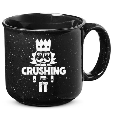 Nutcracker Vintage Christmas Nutcracker Crushing It 15oz Campfire Ceramic Mug