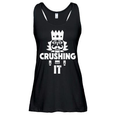 Nutcracker Vintage Christmas Nutcracker Crushing It Ladies Essential Flowy Tank
