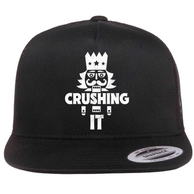 Nutcracker Vintage Christmas Nutcracker Crushing It Flatbill Hat