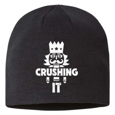 Nutcracker Vintage Christmas Nutcracker Crushing It Sustainable Beanie