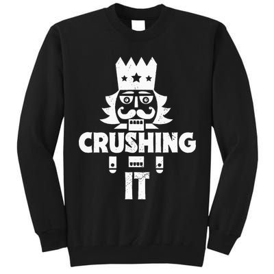 Nutcracker Vintage Christmas Nutcracker Crushing It Tall Sweatshirt