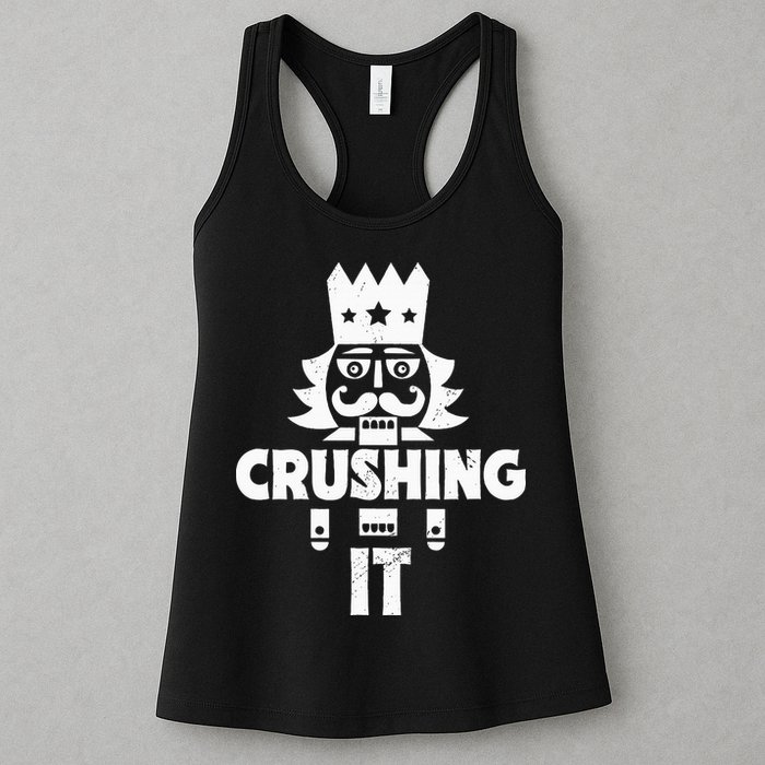 Nutcracker Vintage Christmas Nutcracker Crushing It Womens Tank Top