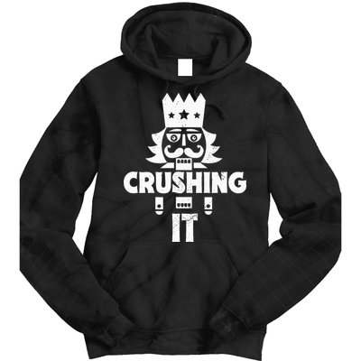 Nutcracker Vintage Christmas Nutcracker Crushing It Tie Dye Hoodie