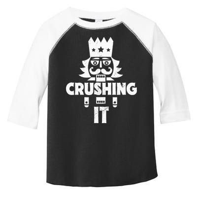 Nutcracker Vintage Christmas Nutcracker Crushing It Toddler Fine Jersey T-Shirt