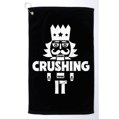 Nutcracker Vintage Christmas Nutcracker Crushing It Golf Towel