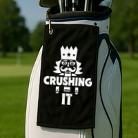 Nutcracker Vintage Christmas Nutcracker Crushing It Golf Towel