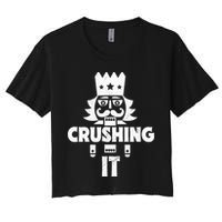 Nutcracker Vintage Christmas Nutcracker Crushing It Crop Top