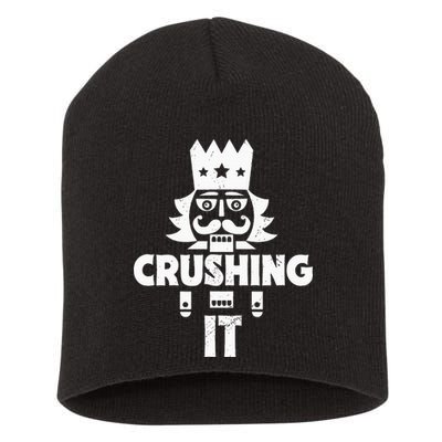 Nutcracker Vintage Christmas Nutcracker Crushing It Short Acrylic Beanie