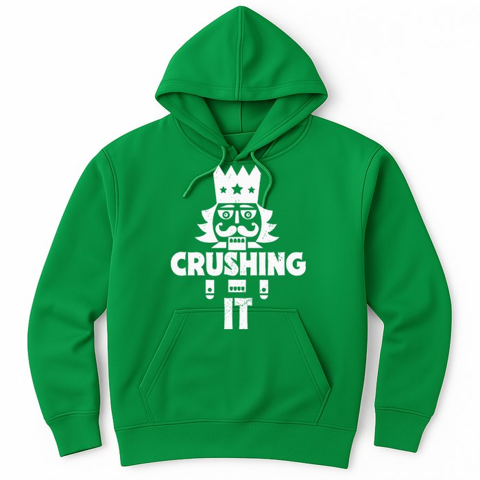 Nutcracker Vintage Christmas Nutcracker Crushing It Hoodie