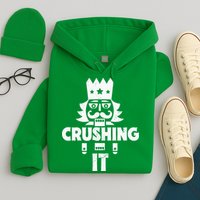 Nutcracker Vintage Christmas Nutcracker Crushing It Hoodie