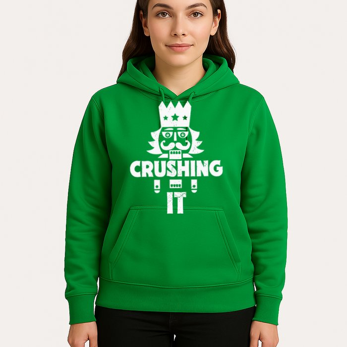 Nutcracker Vintage Christmas Nutcracker Crushing It Hoodie